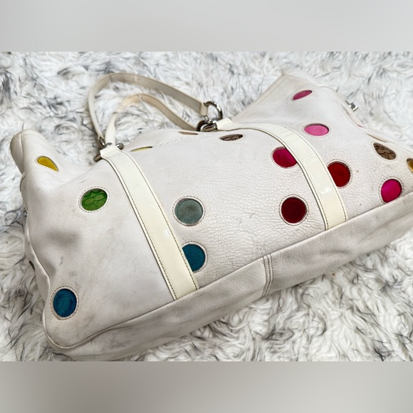 Coach Limited Edition Set (2) Tote Bag with Polka Dots + Wristlet 🚨WORN/As-Is - Picture 7 of 15